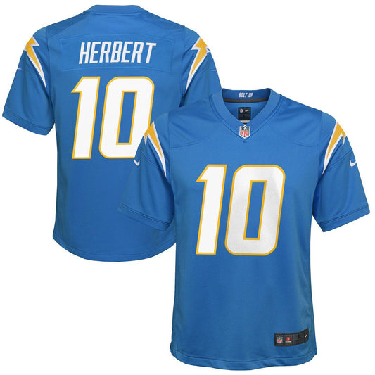 Youth Nike Justin Herbert Powder Blue Los Angeles Chargers Game Jersey