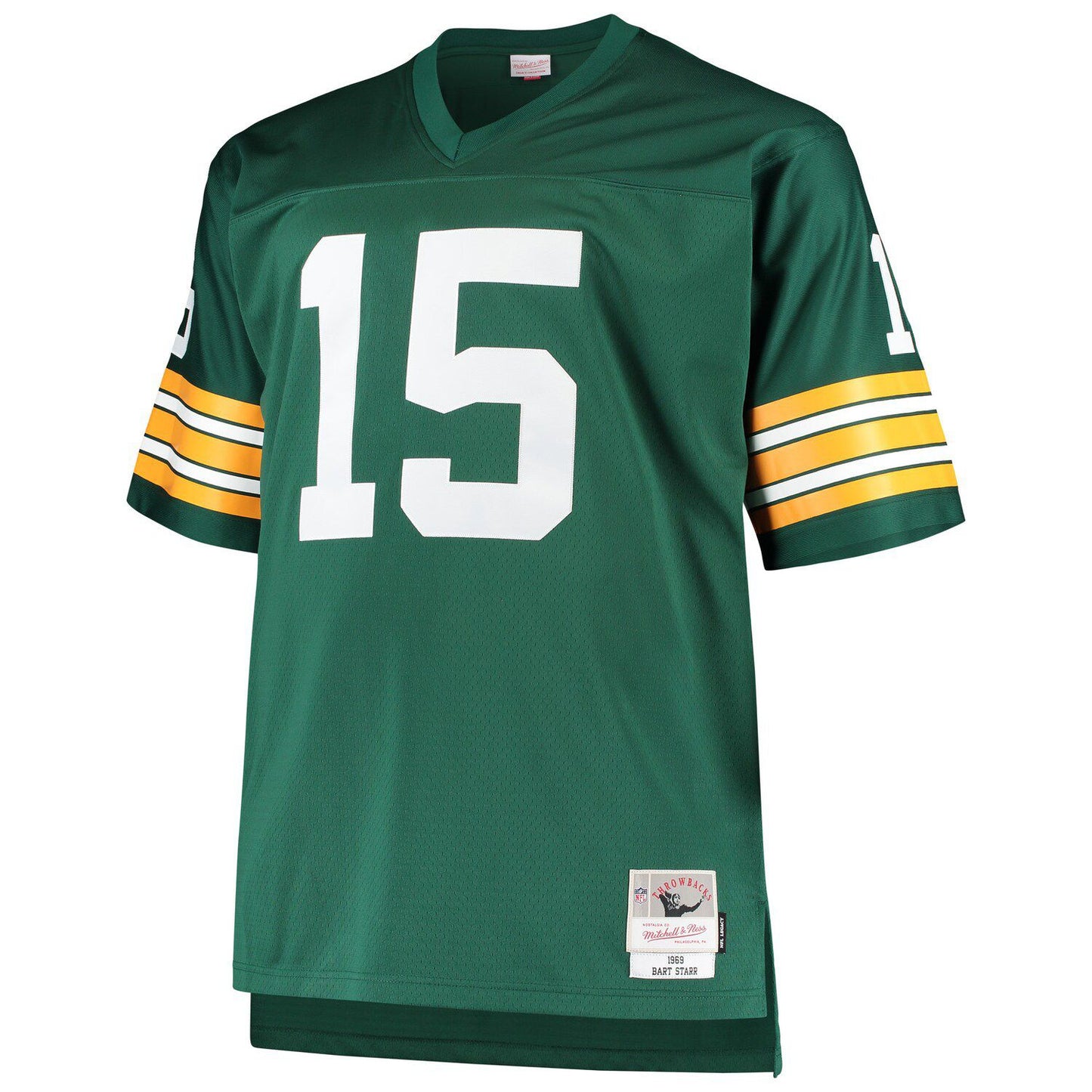 Men's Mitchell & Ness Bart Starr Green Green Bay Packers Big & Tall 1968 Retired Player Replica Jersey