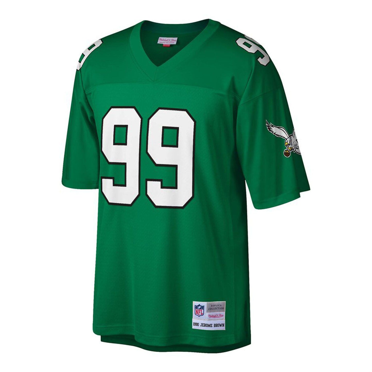 Men's Mitchell & Ness Jerome Brown Kelly Green Philadelphia Eagles Big & Tall 1990 Retired Player Replica Jersey