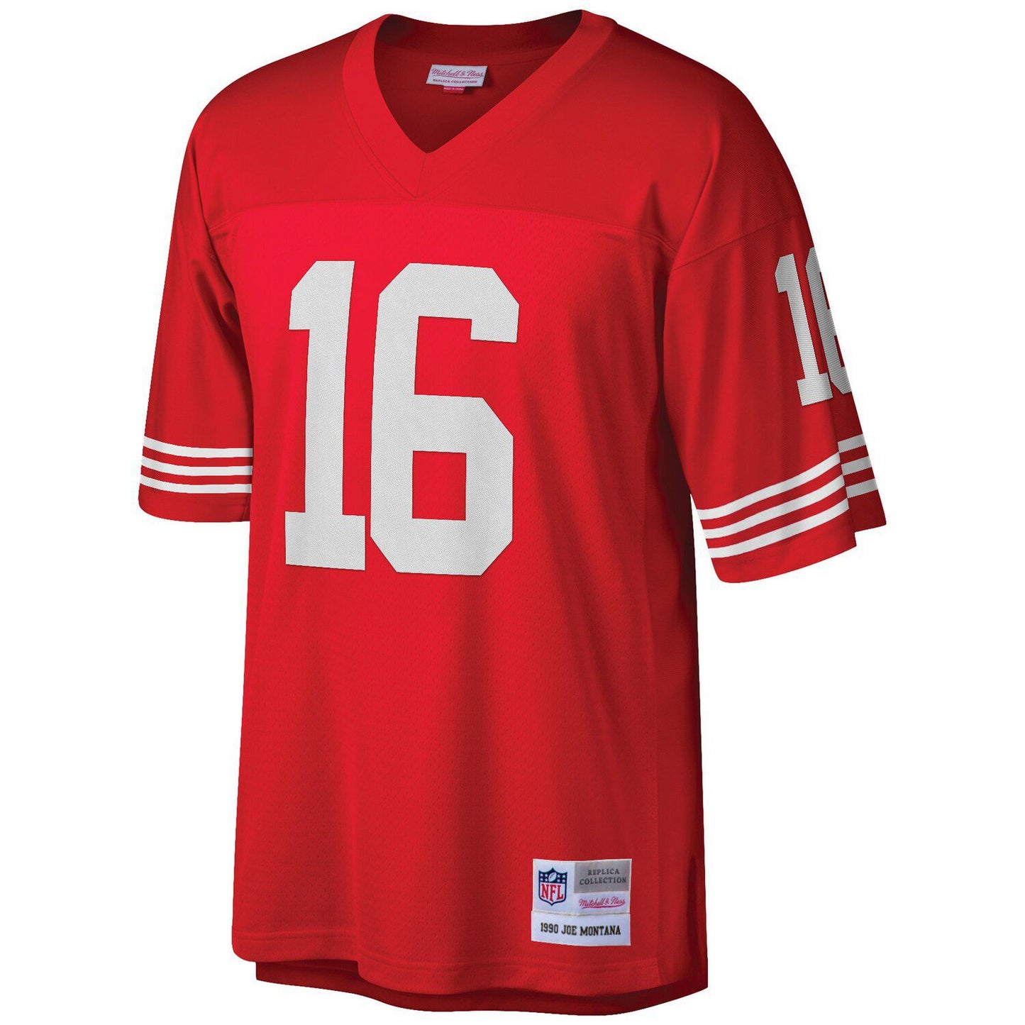 Men's Mitchell & Ness Joe Montana Scarlet San Francisco 49ers Big & Tall 1990 Retired Player Replica Jersey