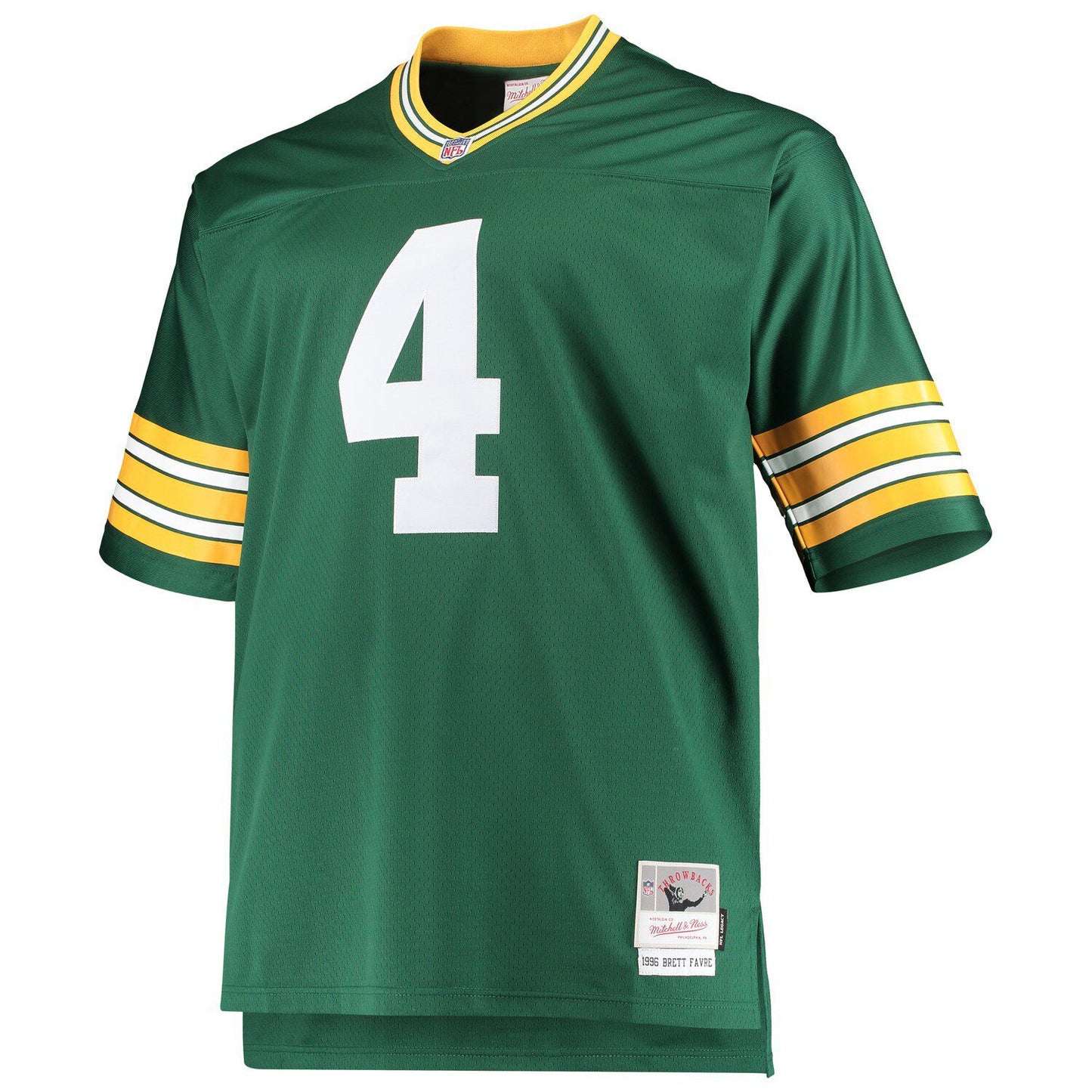 Men's Mitchell & Ness Brett Favre Green Green Bay Packers Big & Tall 1996 Retired Player Replica Jersey