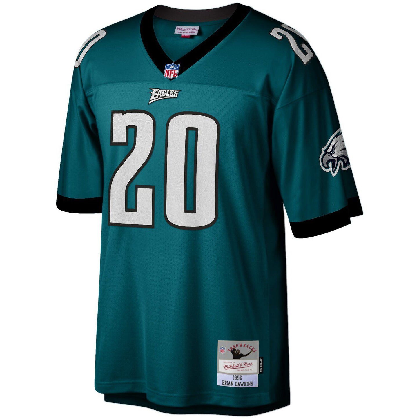 Men's Mitchell & Ness Brian Dawkins Midnight Green Philadelphia Eagles 1996 Legacy Replica Jersey