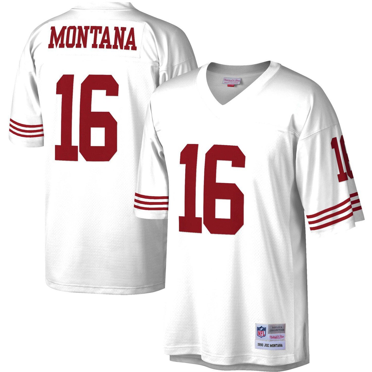 Men's Mitchell & Ness Joe Montana White San Francisco 49ers Legacy Replica Jersey