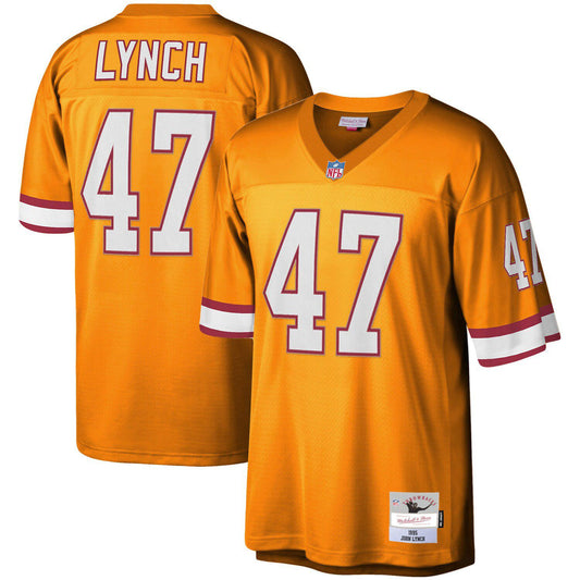 Men's Mitchell & Ness John Lynch Orange Tampa Bay Buccaneers Legacy Replica Jersey