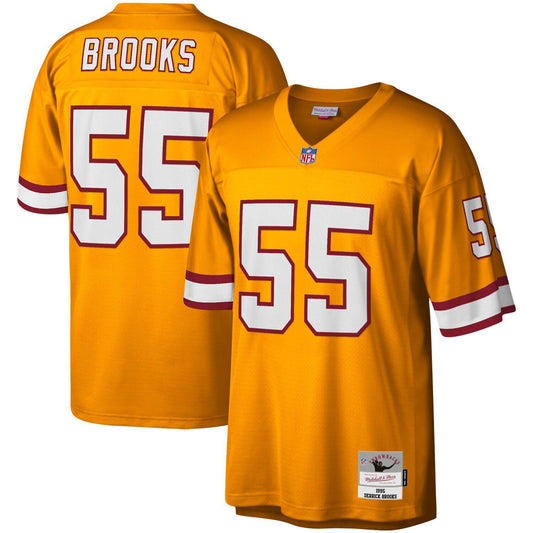 Men's Mitchell & Ness Derrick Brooks Orange Tampa Bay Buccaneers Legacy Replica Jersey