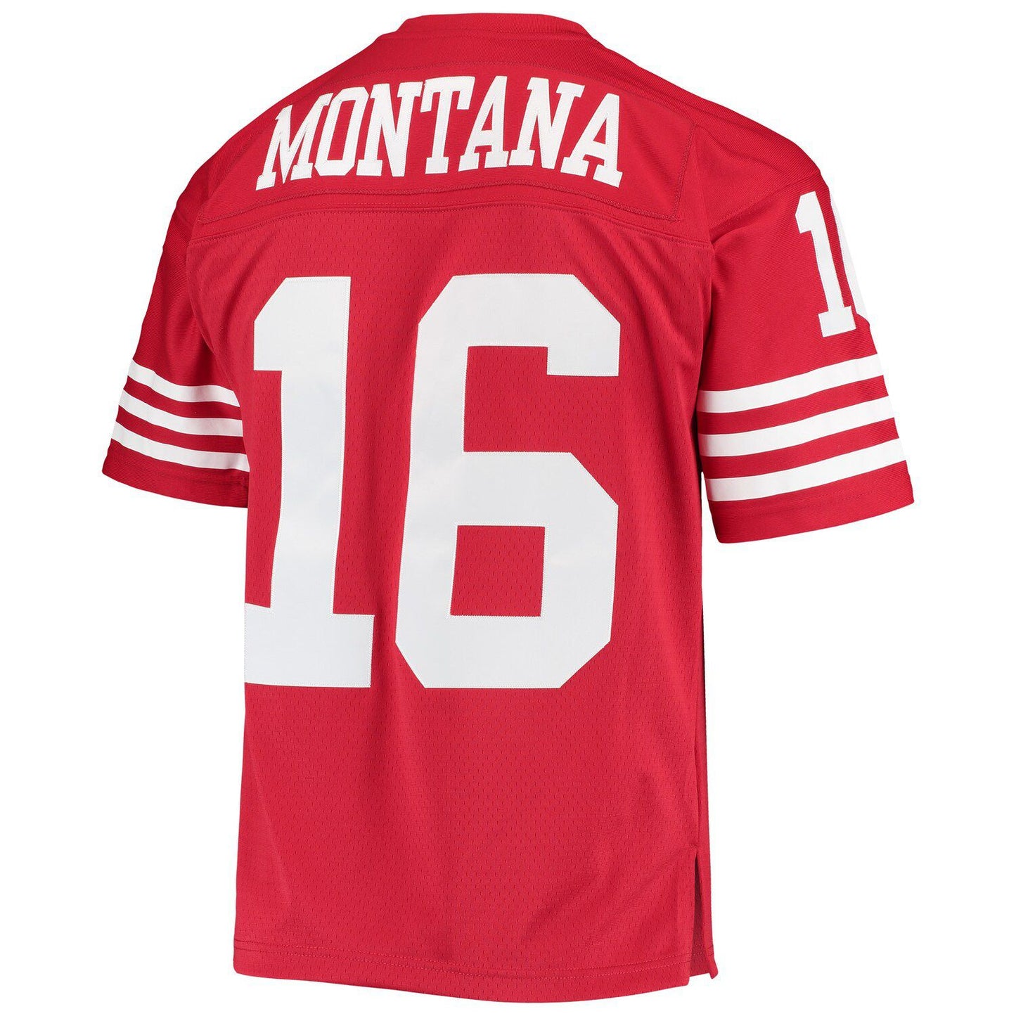 Men's Mitchell & Ness Joe Montana Scarlet San Francisco 49ers Legacy Replica Jersey