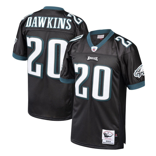 Men's Mitchell & Ness Brian Dawkins Black Philadelphia Eagles 2003 Authentic Throwback Retired Player Jersey