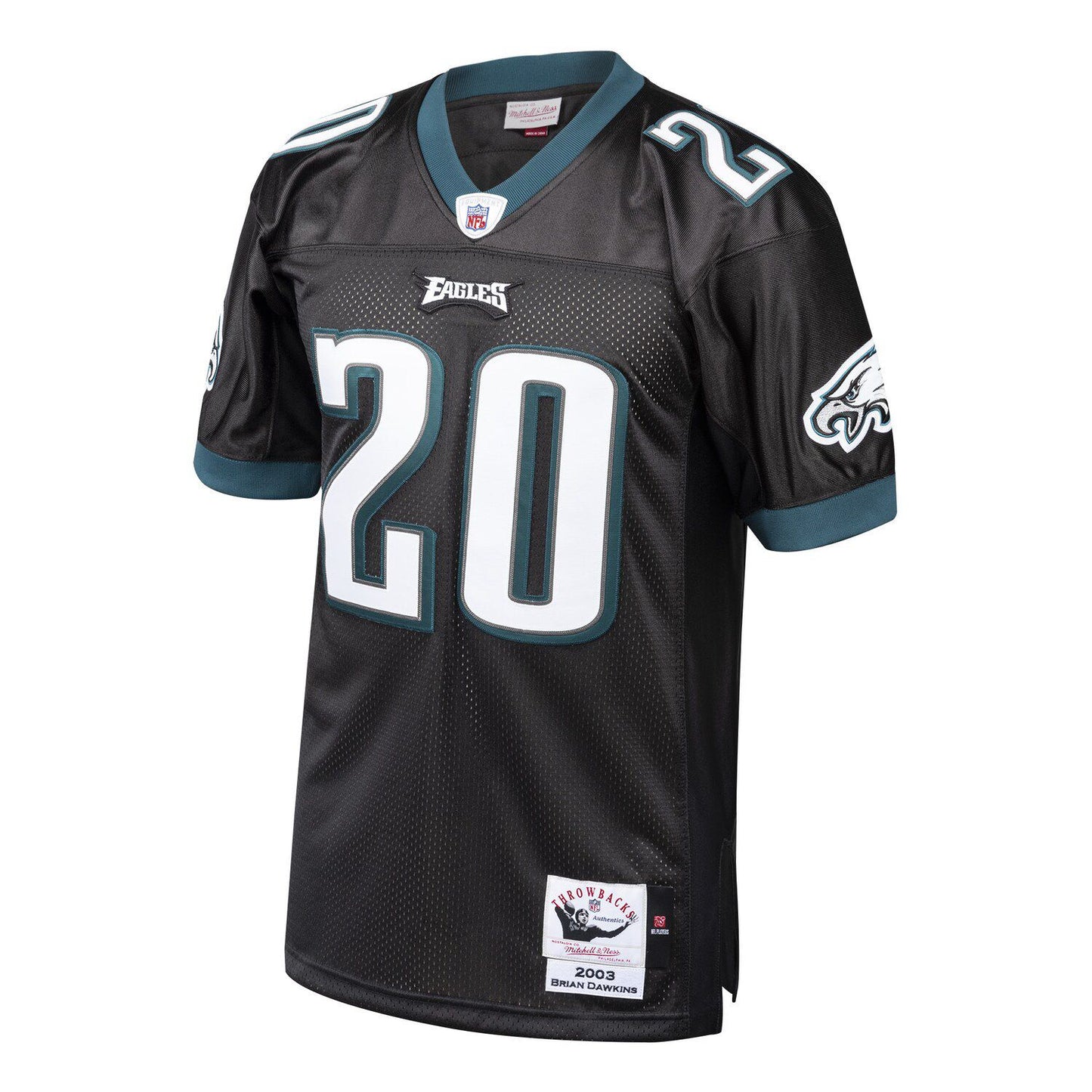 Men's Mitchell & Ness Brian Dawkins Black Philadelphia Eagles 2003 Authentic Throwback Retired Player Jersey