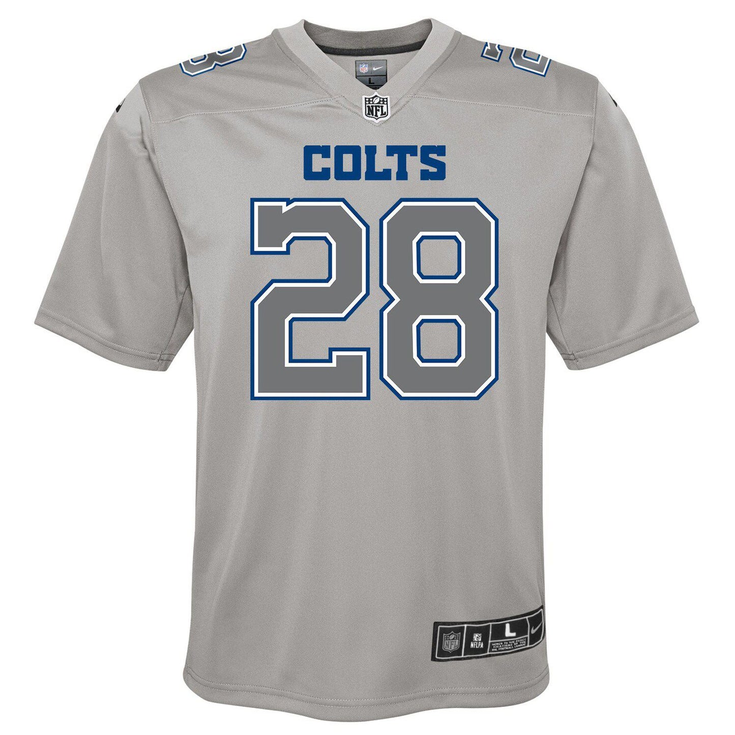 Youth Nike Jonathan Taylor Gray Indianapolis Colts Atmosphere Game Jersey