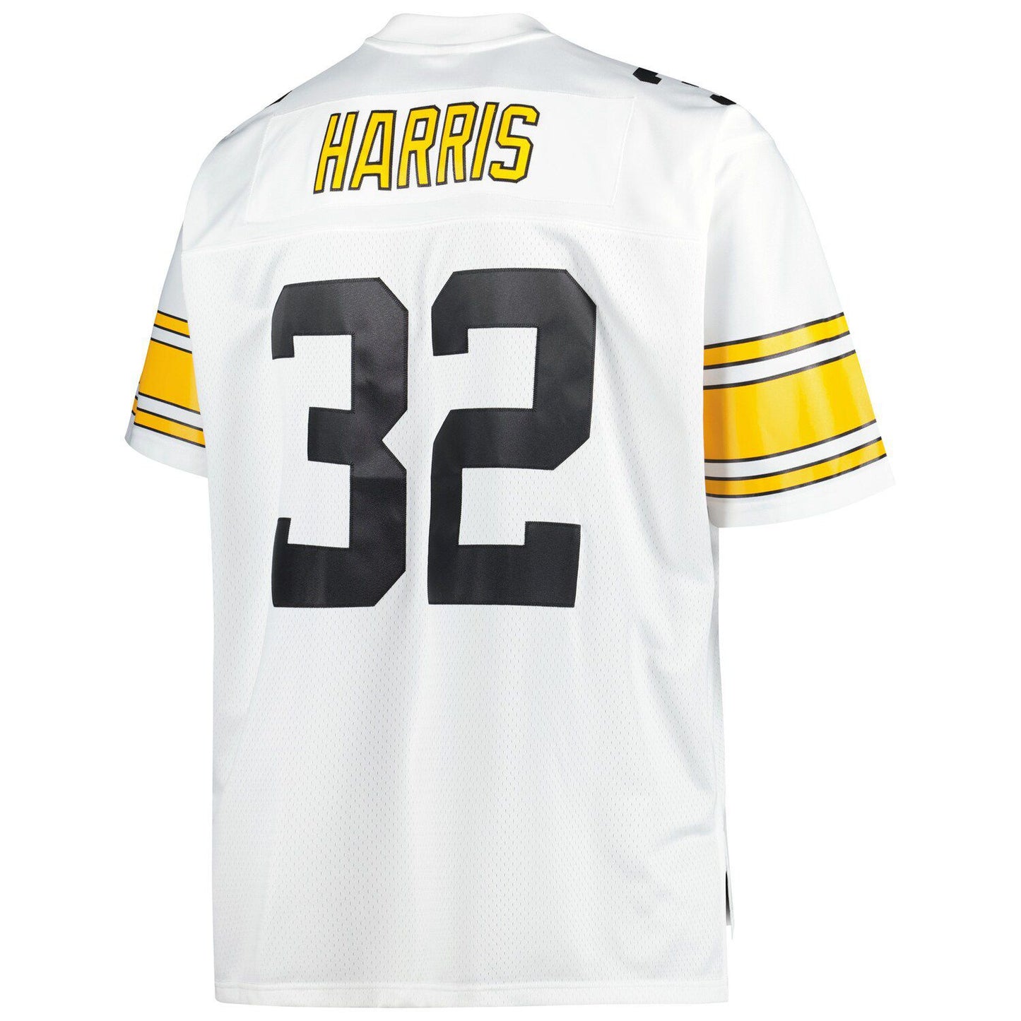 Men's Mitchell & Ness Franco Harris White Pittsburgh Steelers Big & Tall 1976 Retired Player Replica Jersey