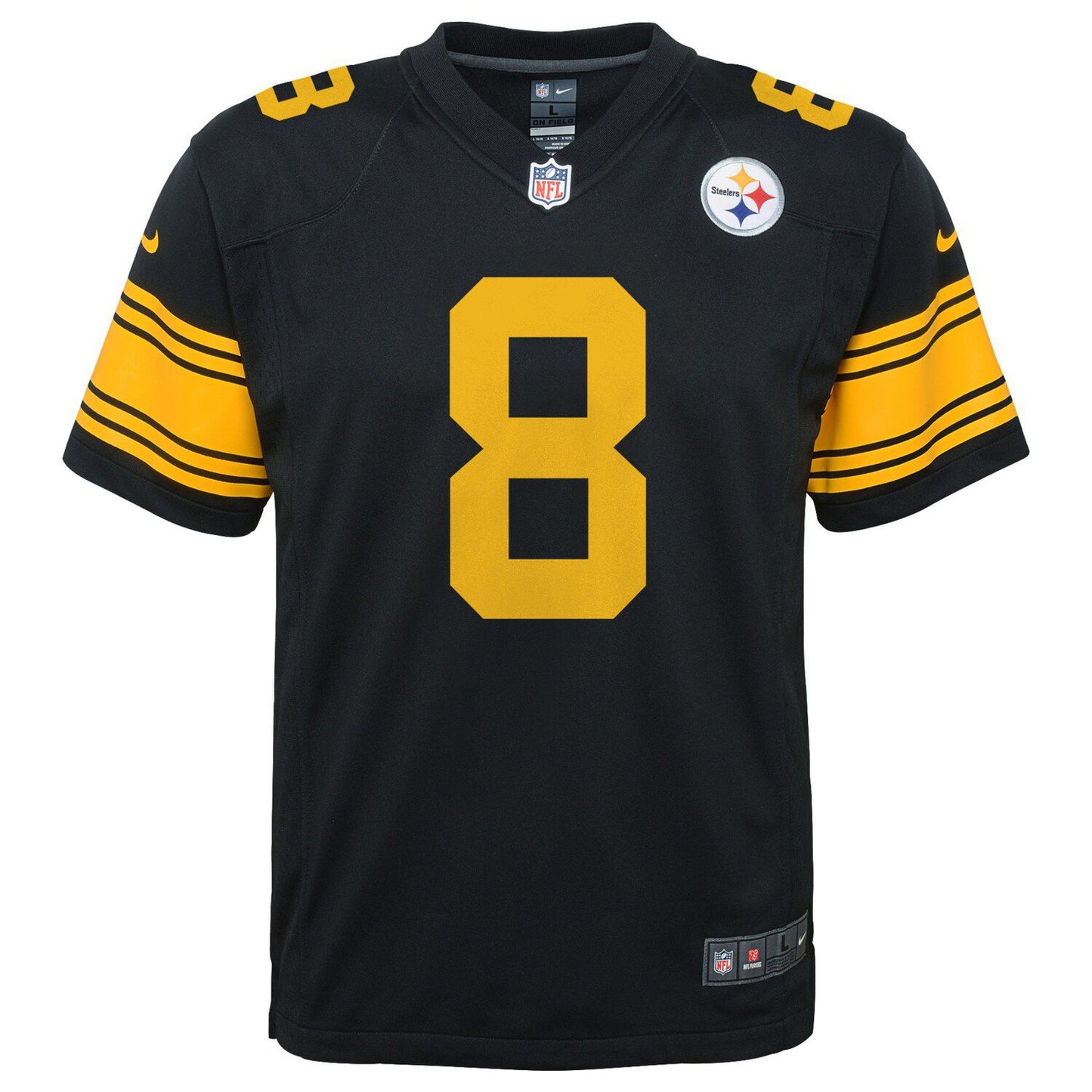 Youth Nike Kenny Pickett Black Pittsburgh Steelers Game Jersey