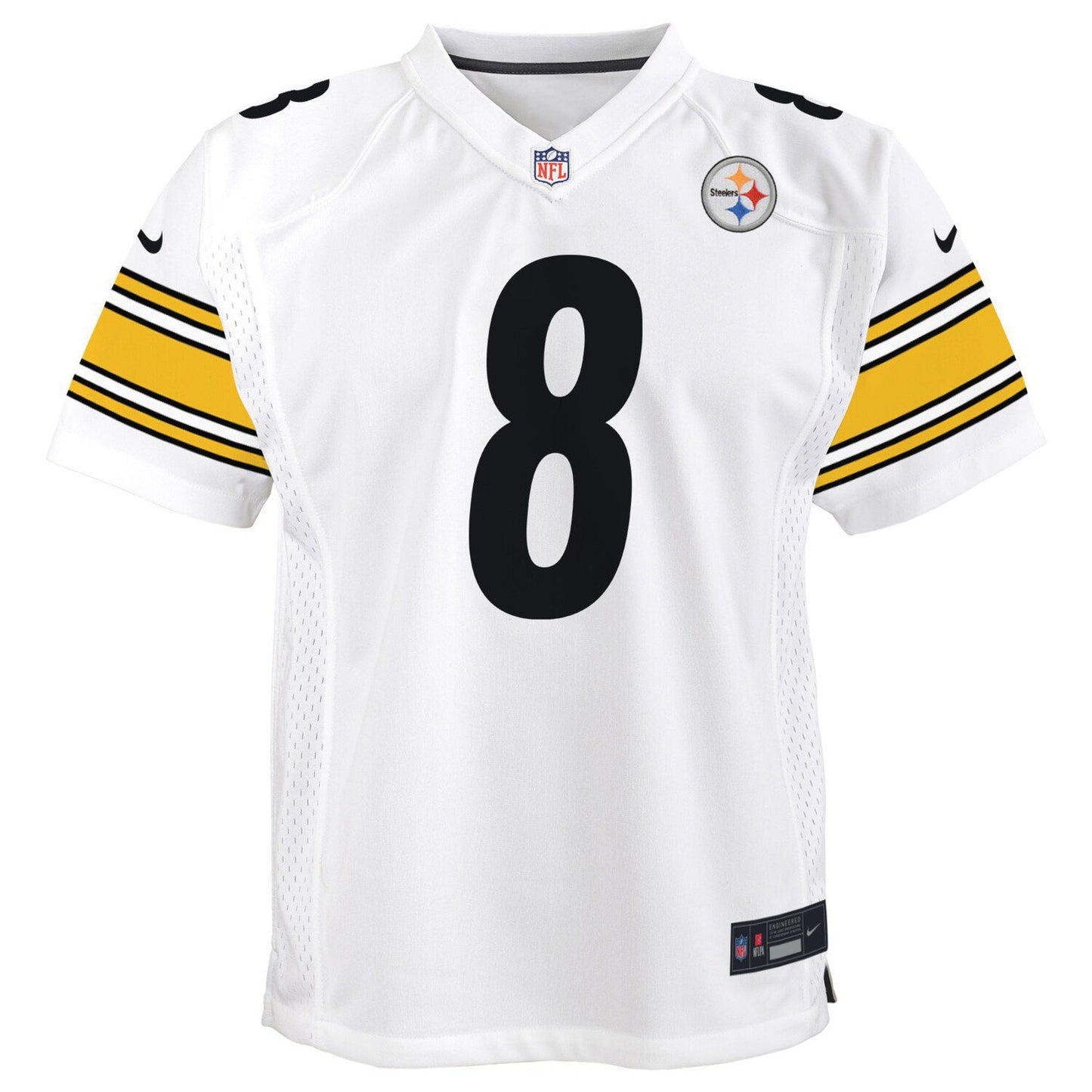 Youth Nike Kenny Pickett White Pittsburgh Steelers Game Jersey