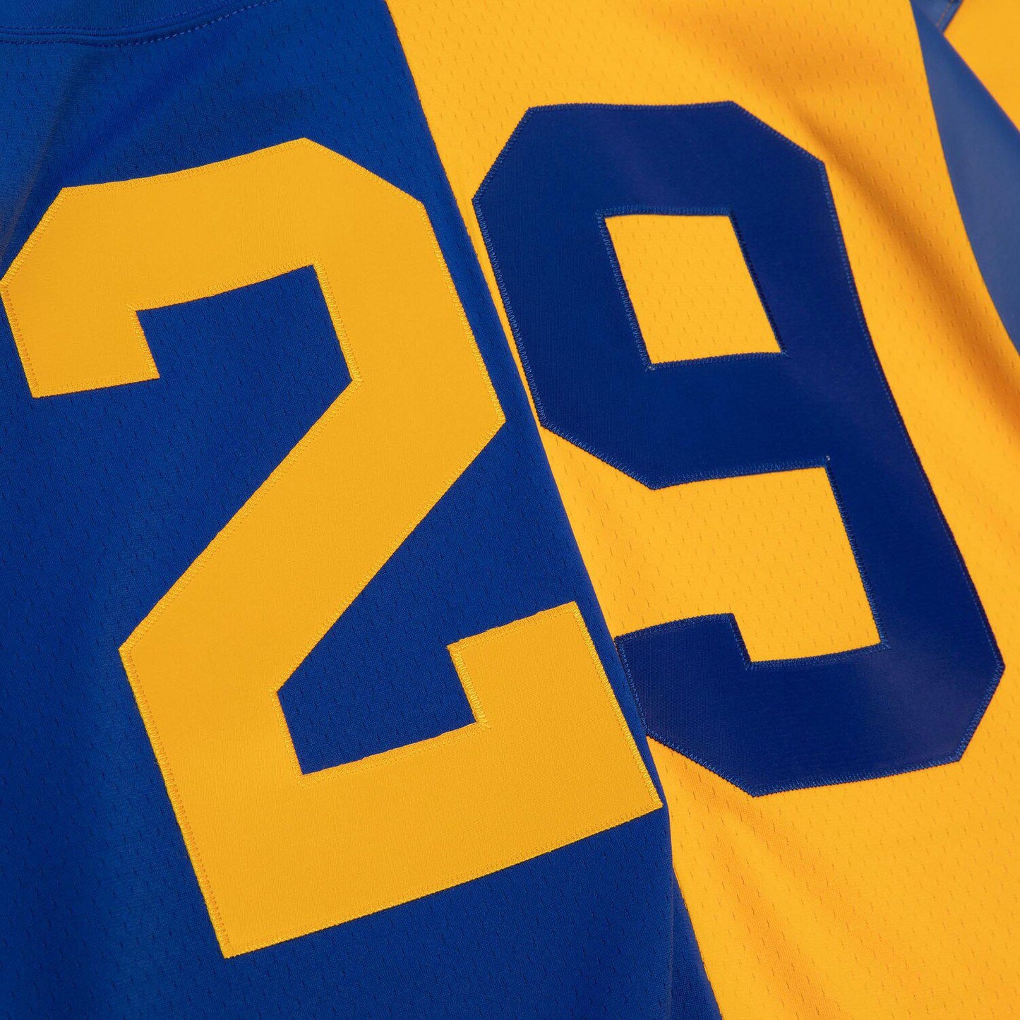 Men's Mitchell & Ness Eric Dickerson Royal/Gold Los Angeles Rams 1984 Split Legacy Replica Jersey