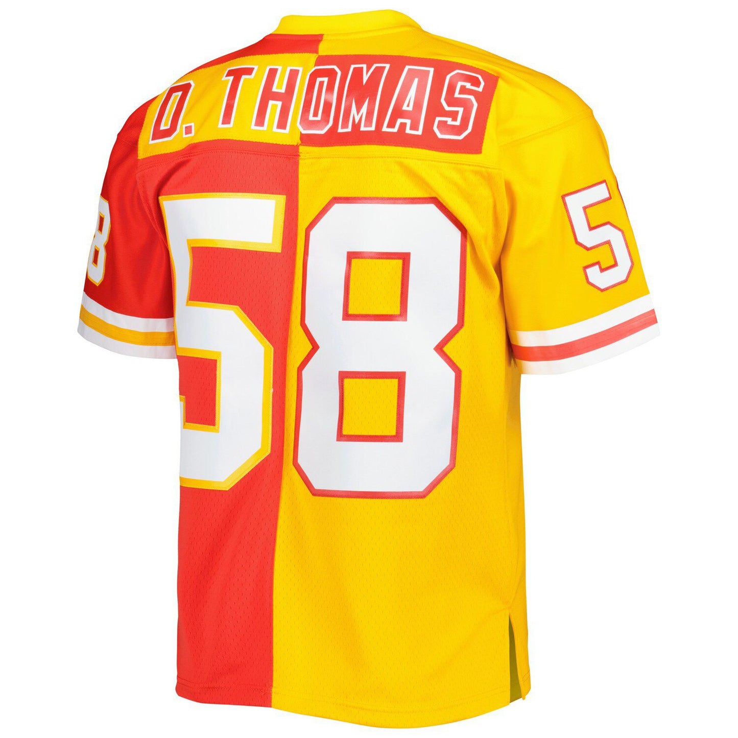 Men's Mitchell & Ness Derrick Thomas Red/Gold Kansas City Chiefs 1994 Split Legacy Replica Jersey