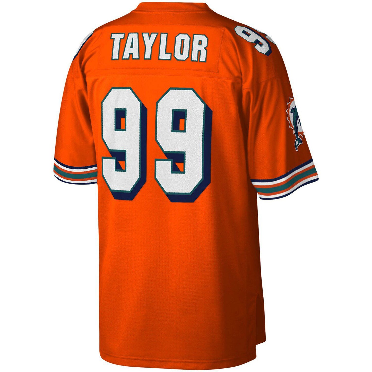 Men's Mitchell & Ness Jason Taylor Orange Miami Dolphins Big & Tall 2004 Retired Player Replica Jersey