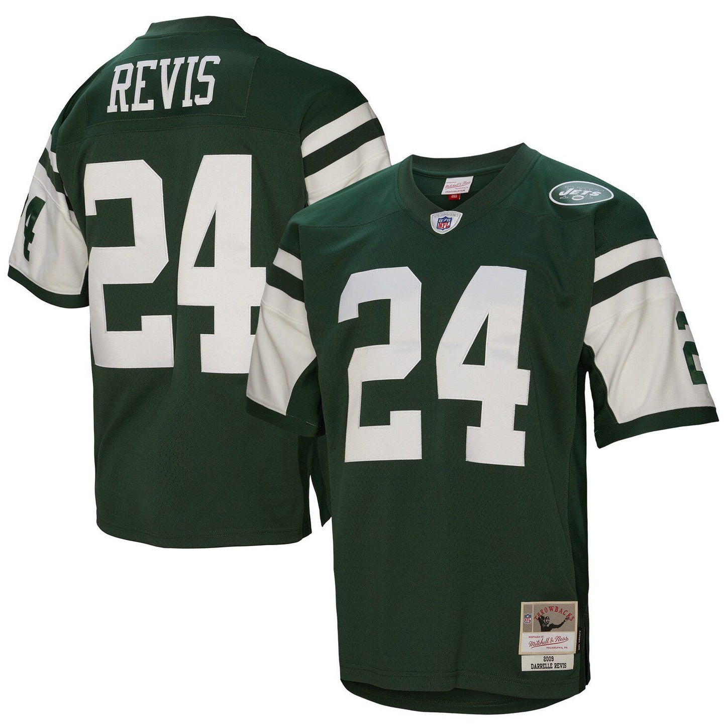 Men's Mitchell & Ness Darrelle Revis Green New York Jets 2009 Legacy Retired Player Jersey