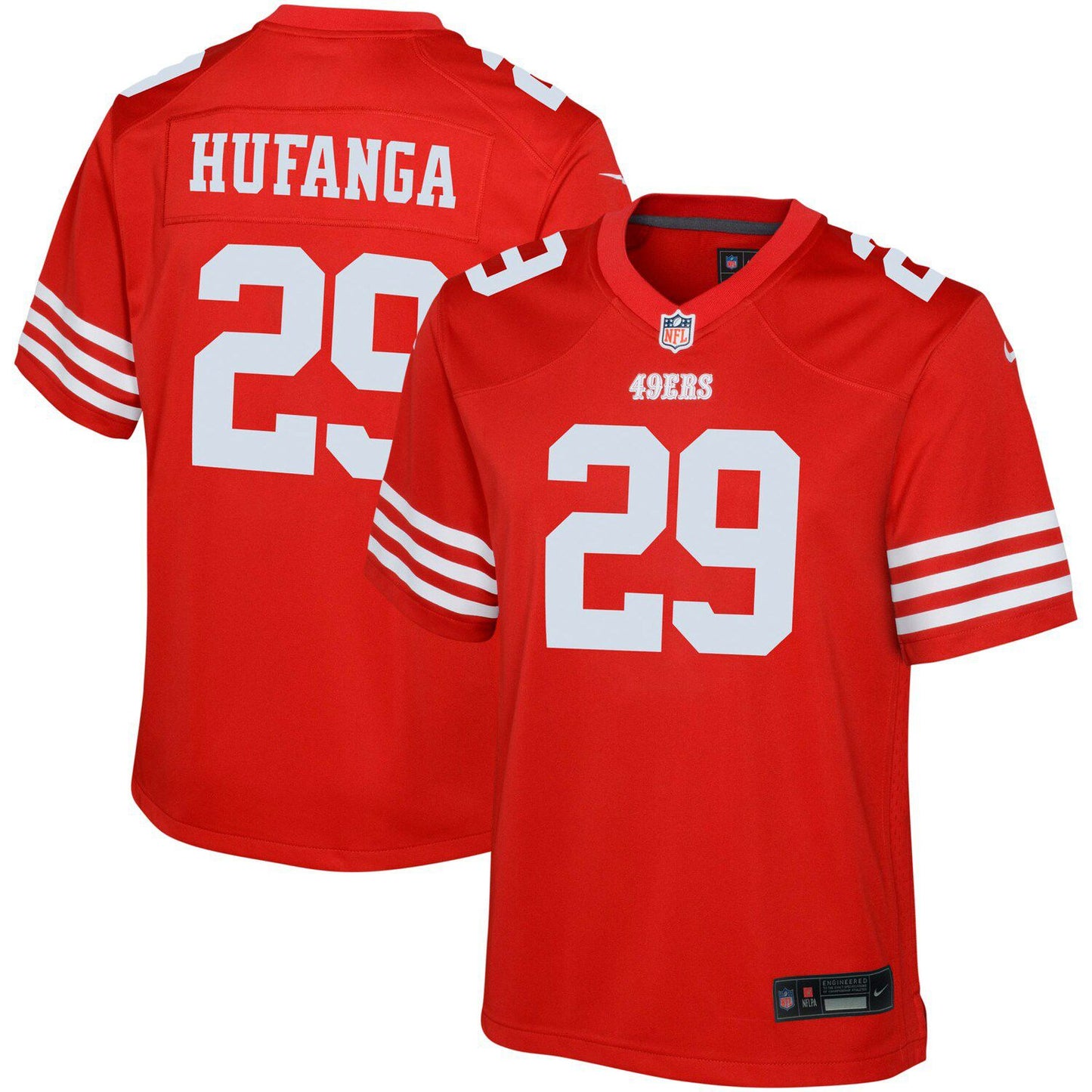 Youth Nike Talanoa Hufanga Scarlet San Francisco 49ers Game Jersey