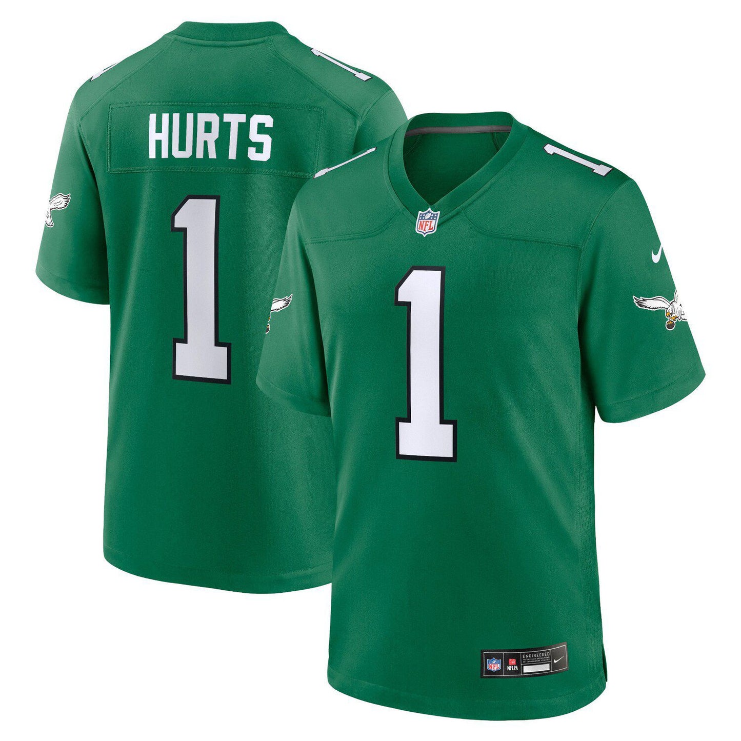 Youth Nike Jalen Hurts Kelly Green Philadelphia Eagles Game Jersey